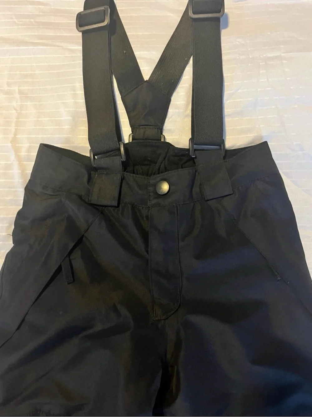 Boys Snow Suit Pants Bib  Black Size 2T-4T Adjustable straps Double Lined